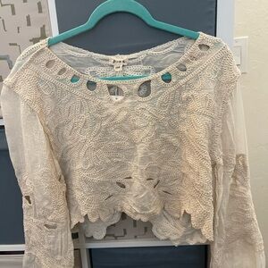 POL Cream Lace Blouse